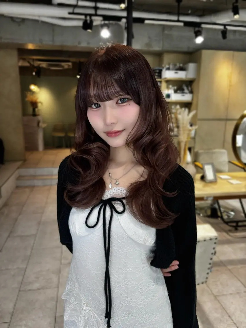 ロング ヘアカラー 清水 勝斗のヘアスタイル