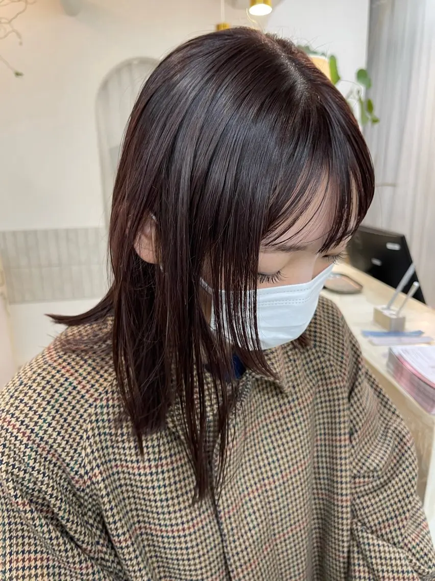 セミロング カラー カット ヘアカラー Terve.野崎 真里奈のヘアスタイル