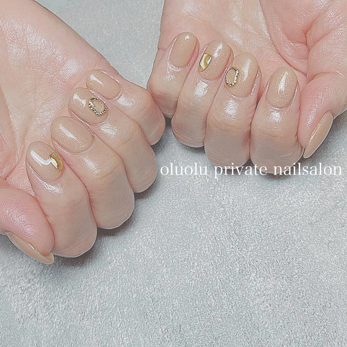 ネイル アートネイル ジェルネイル ニュアンスネイル オフィスネイル ワンカラーネイル 大村 紬華のネイルデザイン