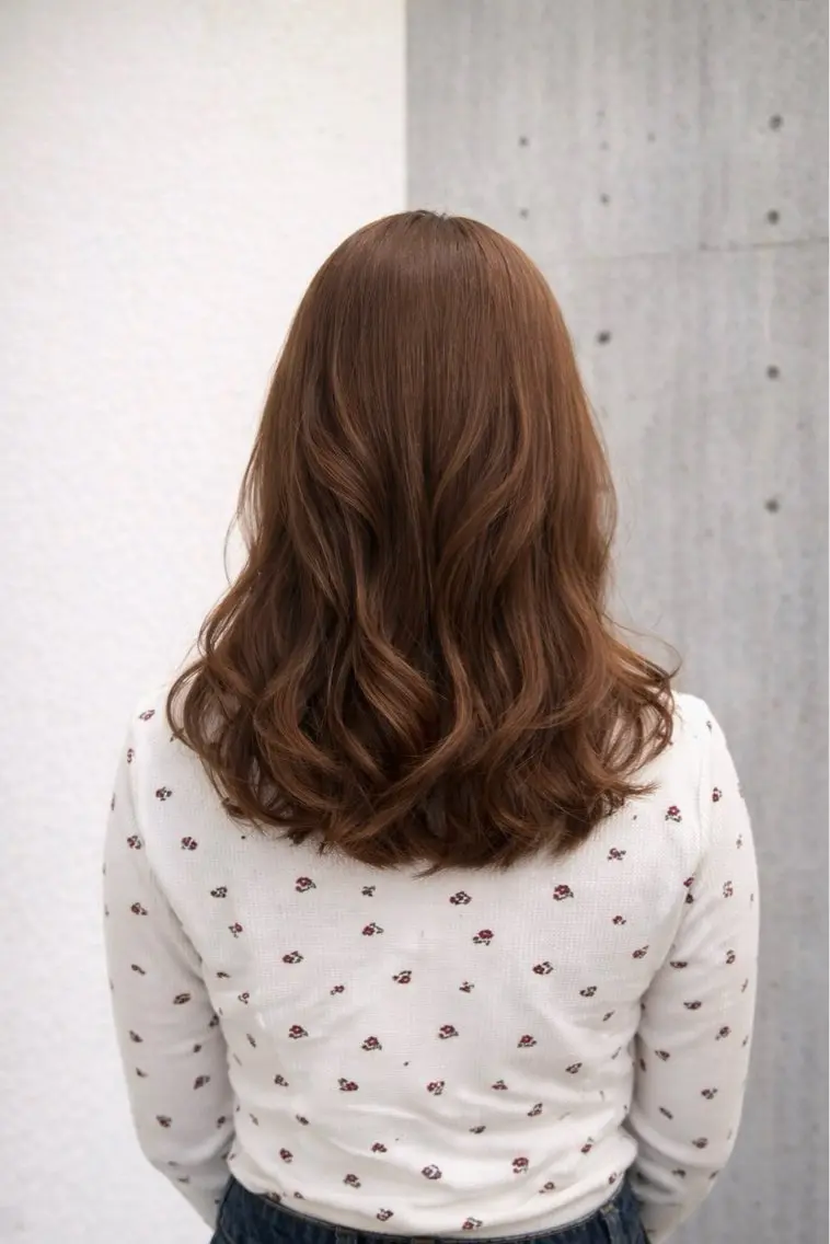 セミロング カット ヘアカラー パーマ 縮毛矯正 トリートメント エクステ ヘッドスパ ヘアセット ダブルカラー/ 艶カラーアヤナ🍀のヘアスタイル