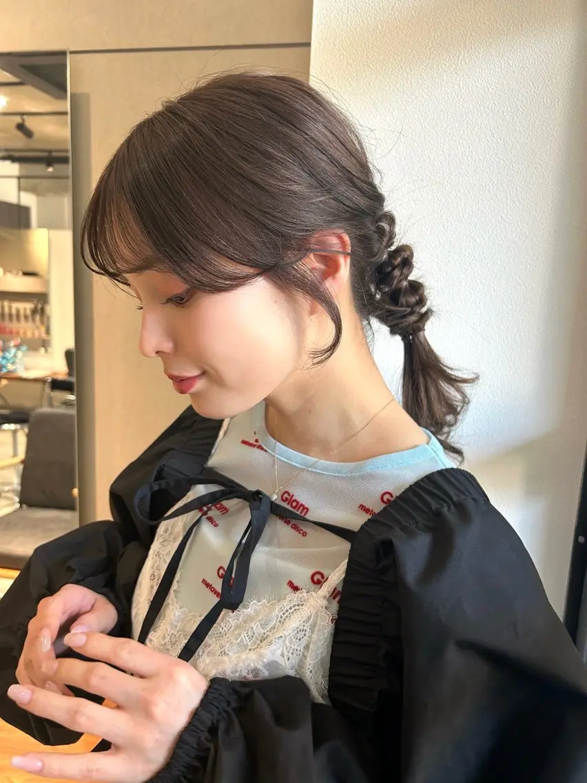 ミディアム ヘアセット ヘアセット/透明感 カラー/MIHO♡のヘアスタイル