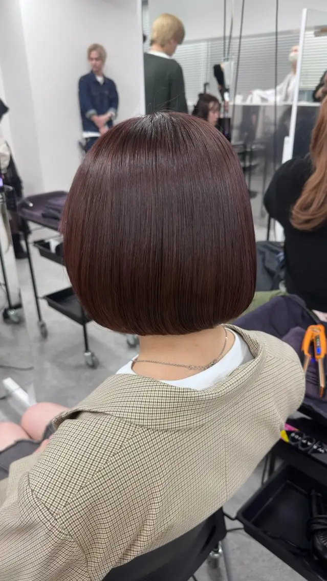 カラー レッドカラー 表参道指名1位💖 カラーの達人💗のヘアスタイル
