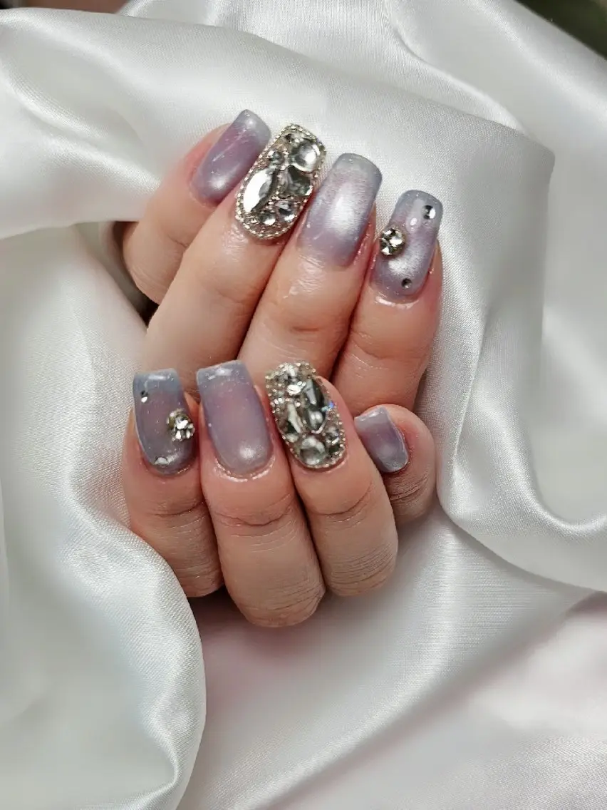ネイル 韓国ネイル マグネットネイル ワンホンネイル Ra: Nail   라: 네일のネイルデザイン