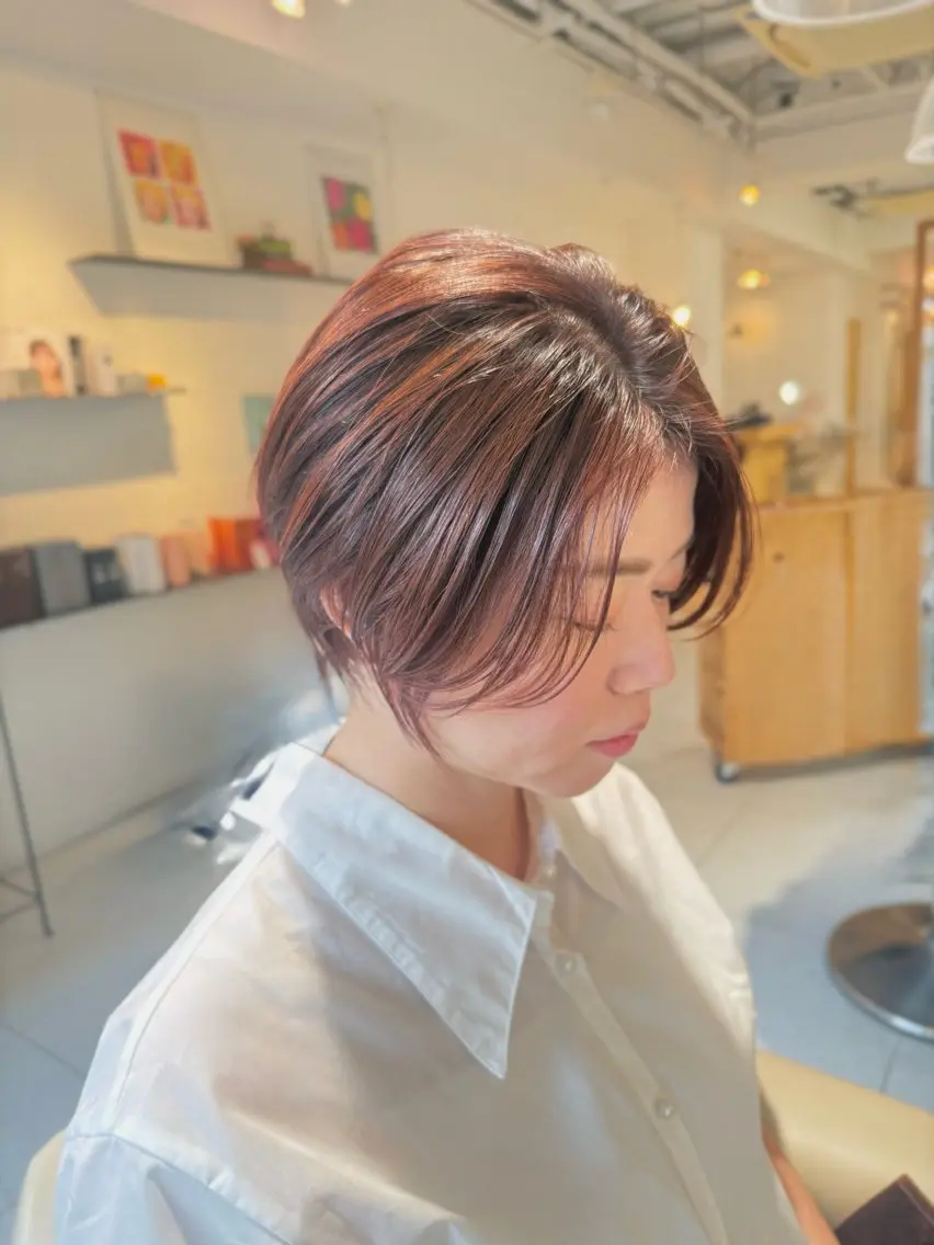 ショート カラー カット ヘアカラー トリートメント 安永 涼のヘアスタイル