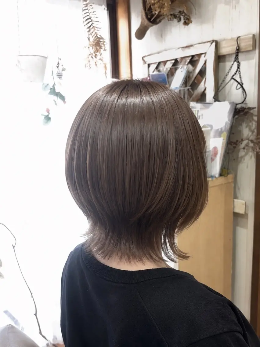 ショート ボブレイヤー ボブ レイヤーカット カット ヘアカラー ヘアーズ ル　シエルのヘアスタイル
