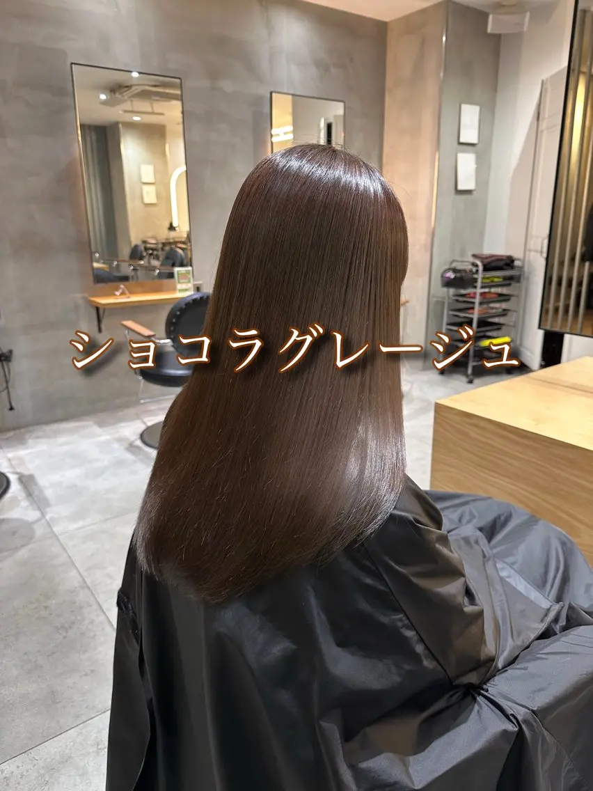 ロング カット ヘアカラー トリートメント 美髪矯正💎副店長 💎ミツキのヘアスタイル