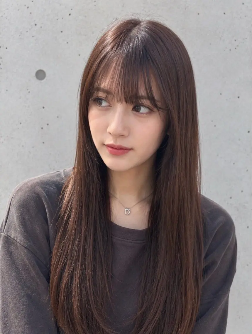 セミロング カラー takagi nayuのヘアスタイル