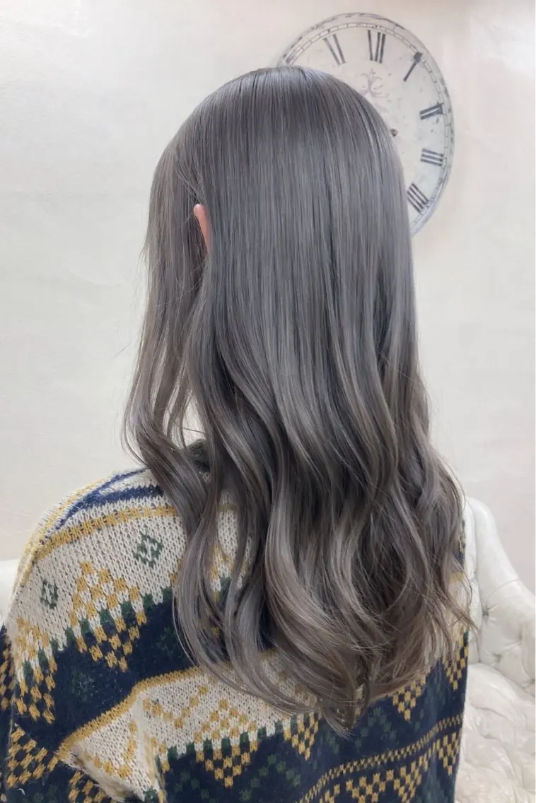 ロング カラー ブリーチ 透明感カラー 似合わせ×透明感 カラー🤍MAOのヘアスタイル