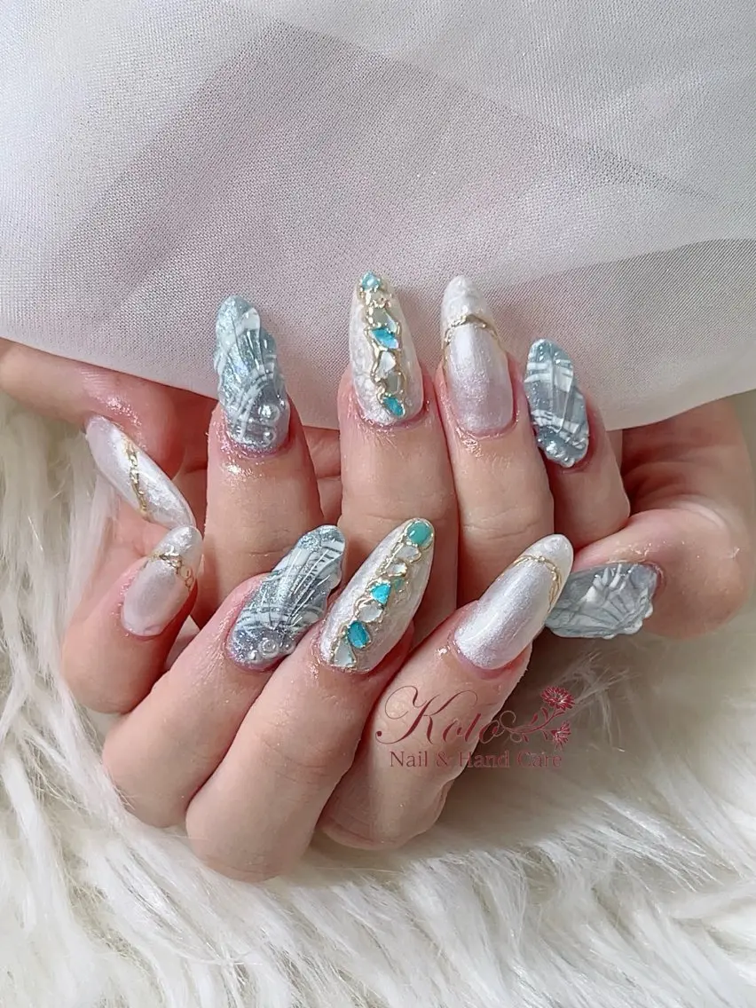 ネイル 長さ出し ジェルネイル 持ち込み ニュアンスネイル 赤色 ハンドネイル Nail Salon KOTOのネイルデザイン