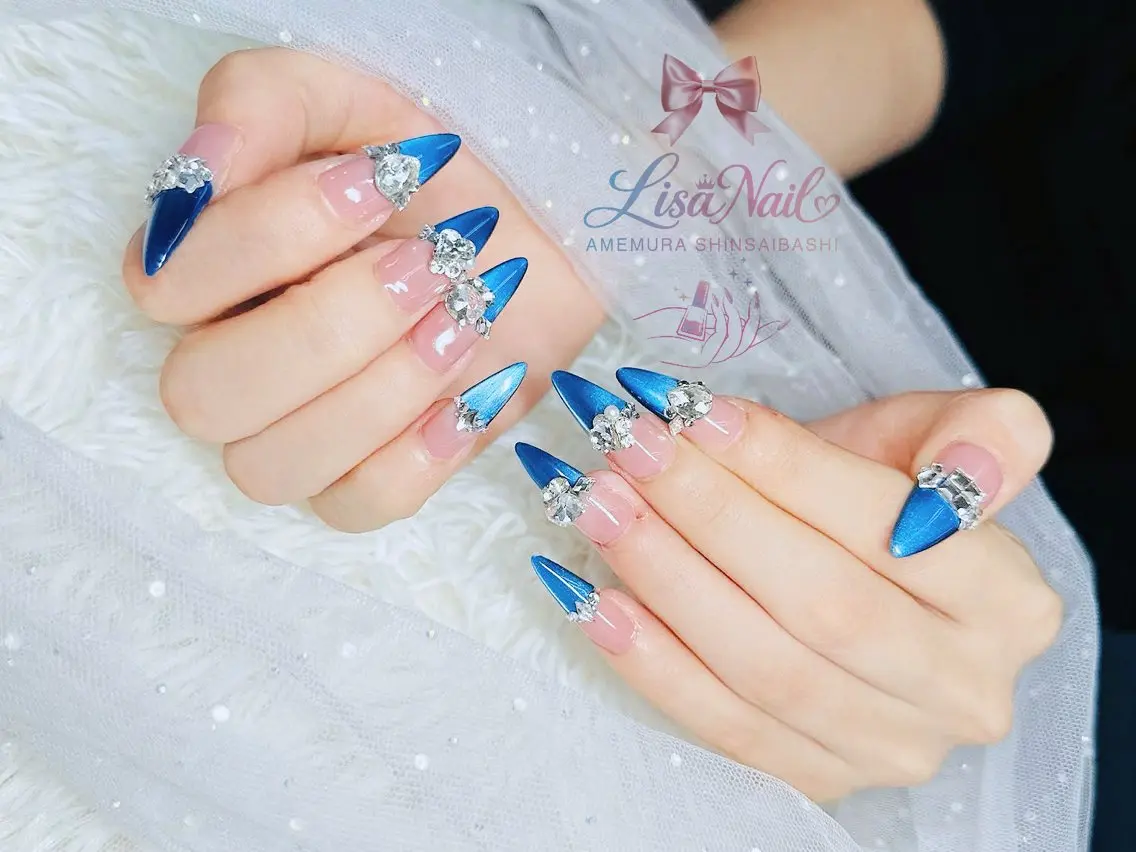 ネイル チークネイル 桜ネイル フラッシュネイル フットネイル ジェルネイル ハンドネイル リサネイル アメ村心斎橋店のネイルデザイン