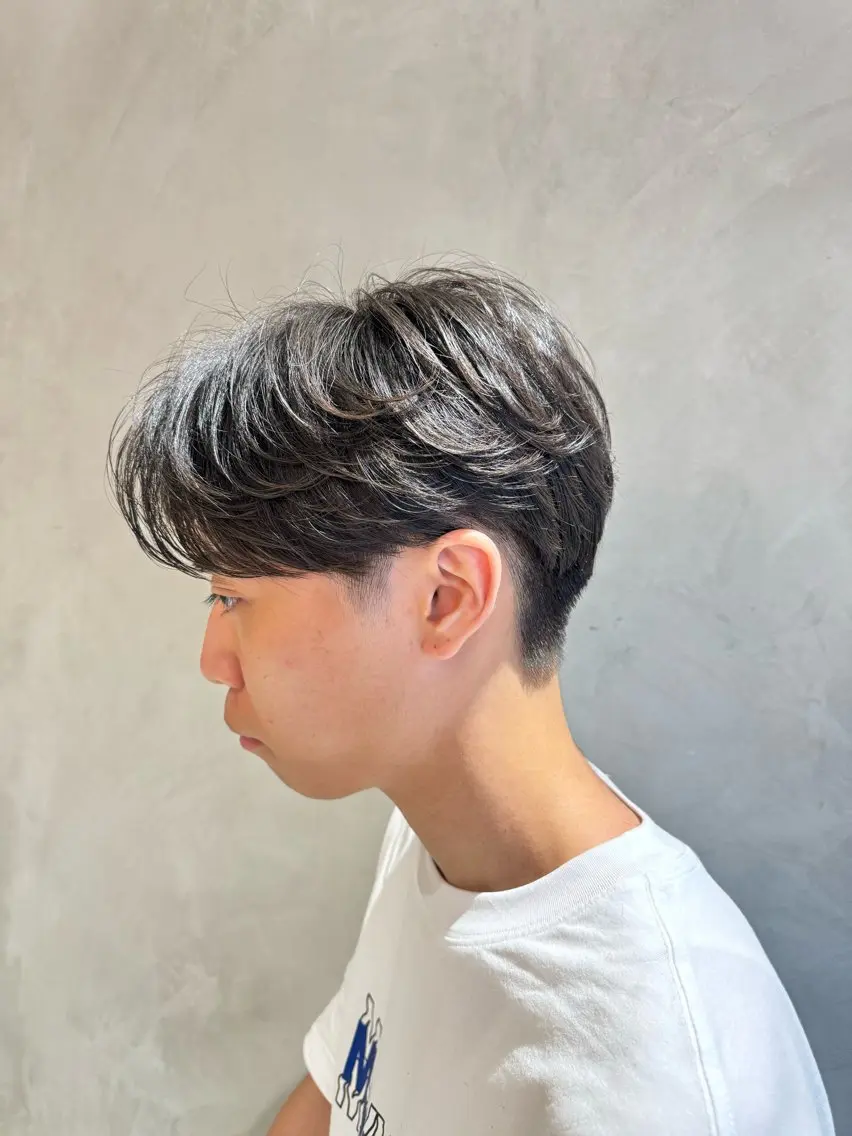 ショート パーマ メンズ メンズパーマ ニュアンスパーマ 横浜/レイヤー/ カネコのヘアスタイル
