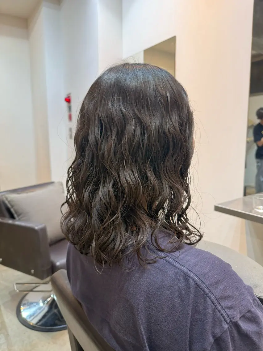ミディアム カット パーマ トリートメント 【表参道】似合わせ パーマ/神野　楓のヘアスタイル