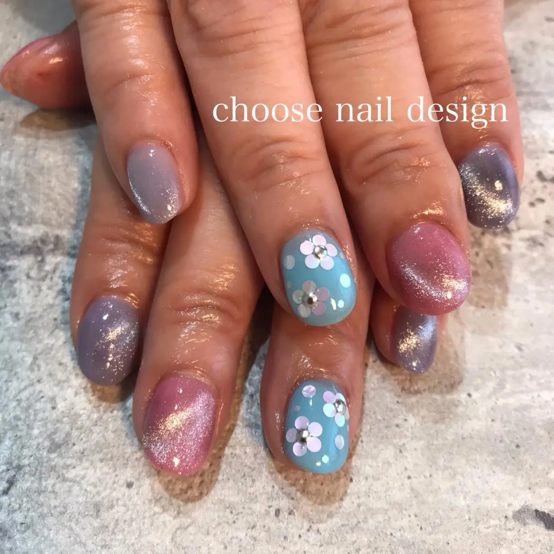 ネイル ホログラムネイル マグネットネイル choose naildesignのネイルデザイン