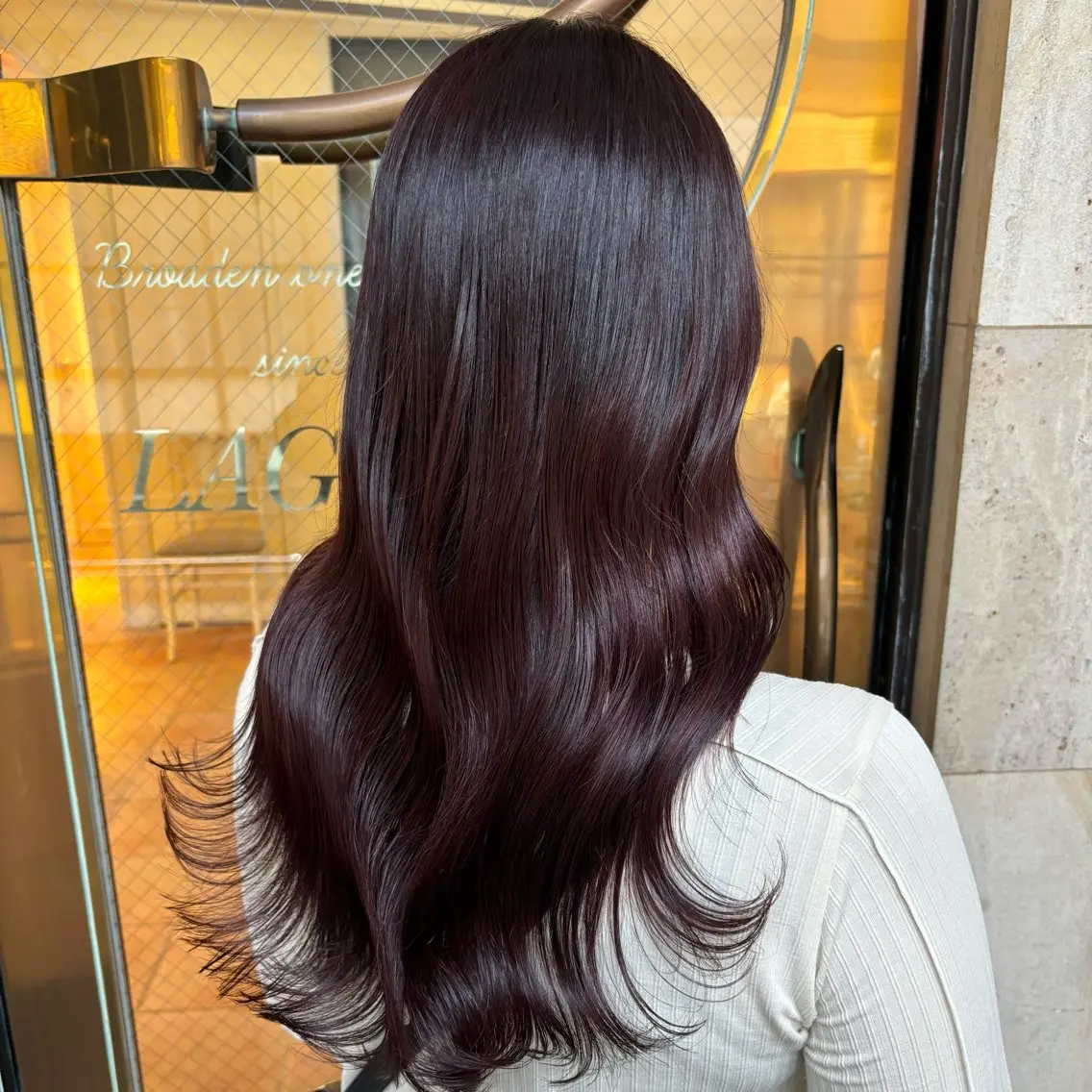 ロング カラー ブリーチ ブリーチなしカラー カット ヘアカラー トリートメント ブリーチなし✨艶髪 カラー𓃲YAGIのヘアスタイル