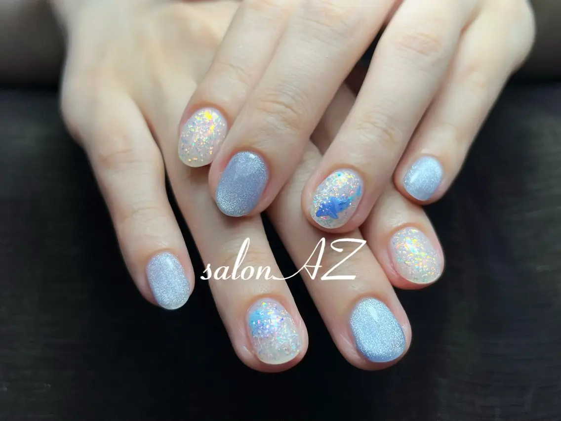 ネイル アートネイル 長さ出し フットネイル フレンチネイル ジェルネイル ハンドネイル salon AZのネイルデザイン