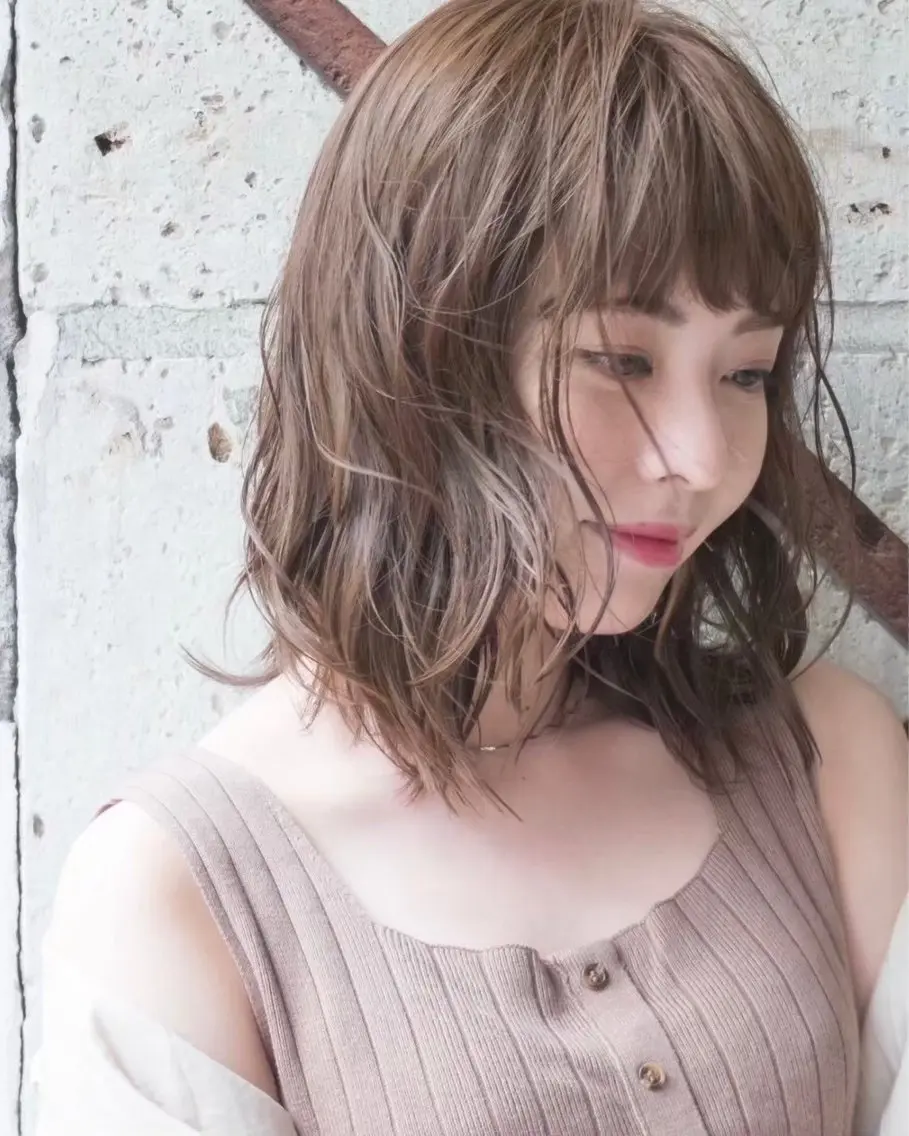 ミディアム カラー ベージュカラー 透明感カラー 『SiLO』 rumiのヘアスタイル