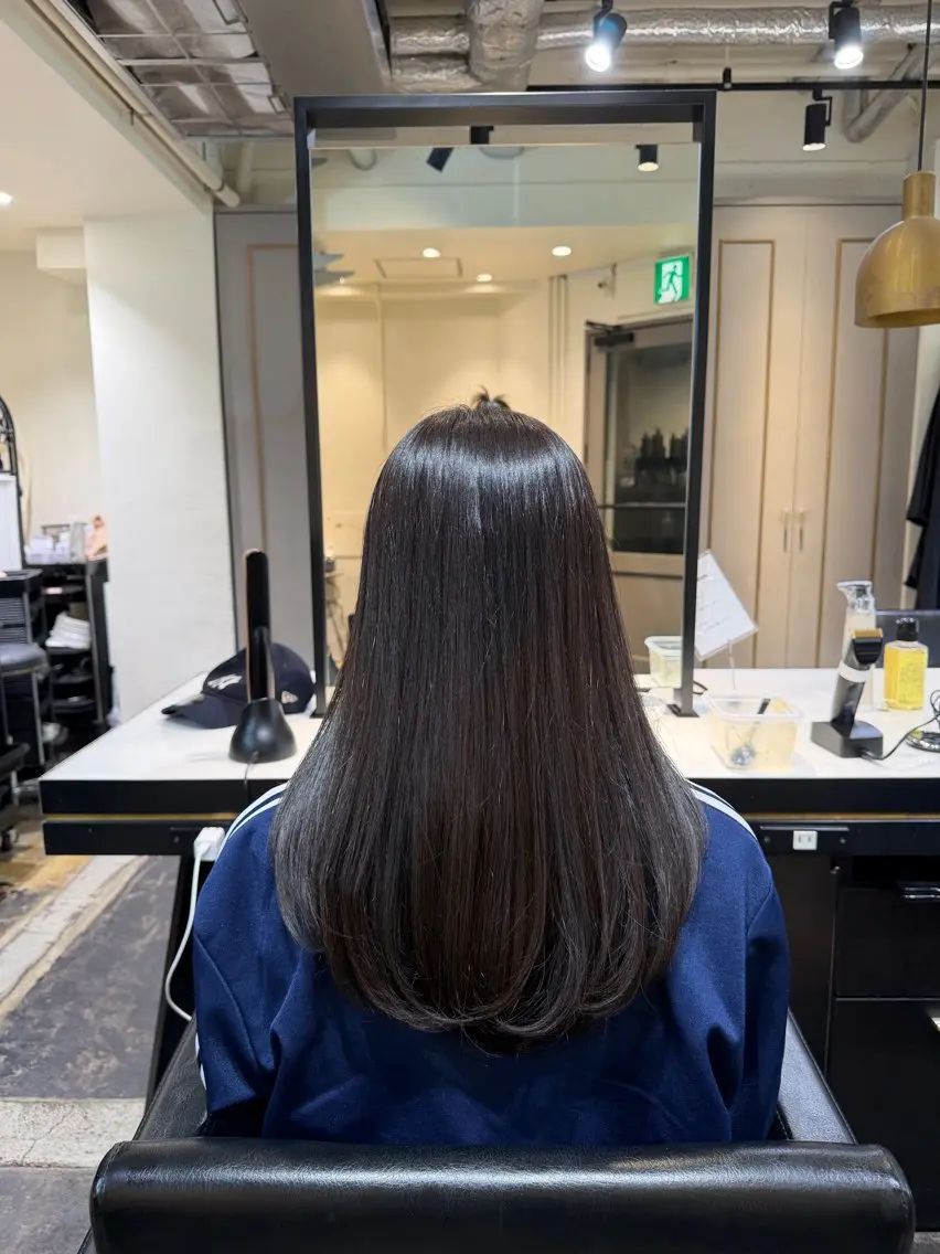 セミロング ヘアカラー トリートメント 髪質改善✨💫 中島淳成のヘアスタイル