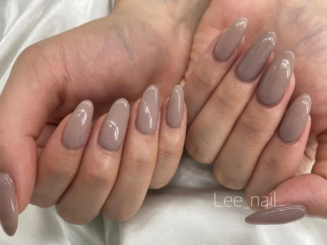 ネイル ロングネイル ワンカラーネイル ハンドネイル Lee_ nailのネイルデザイン