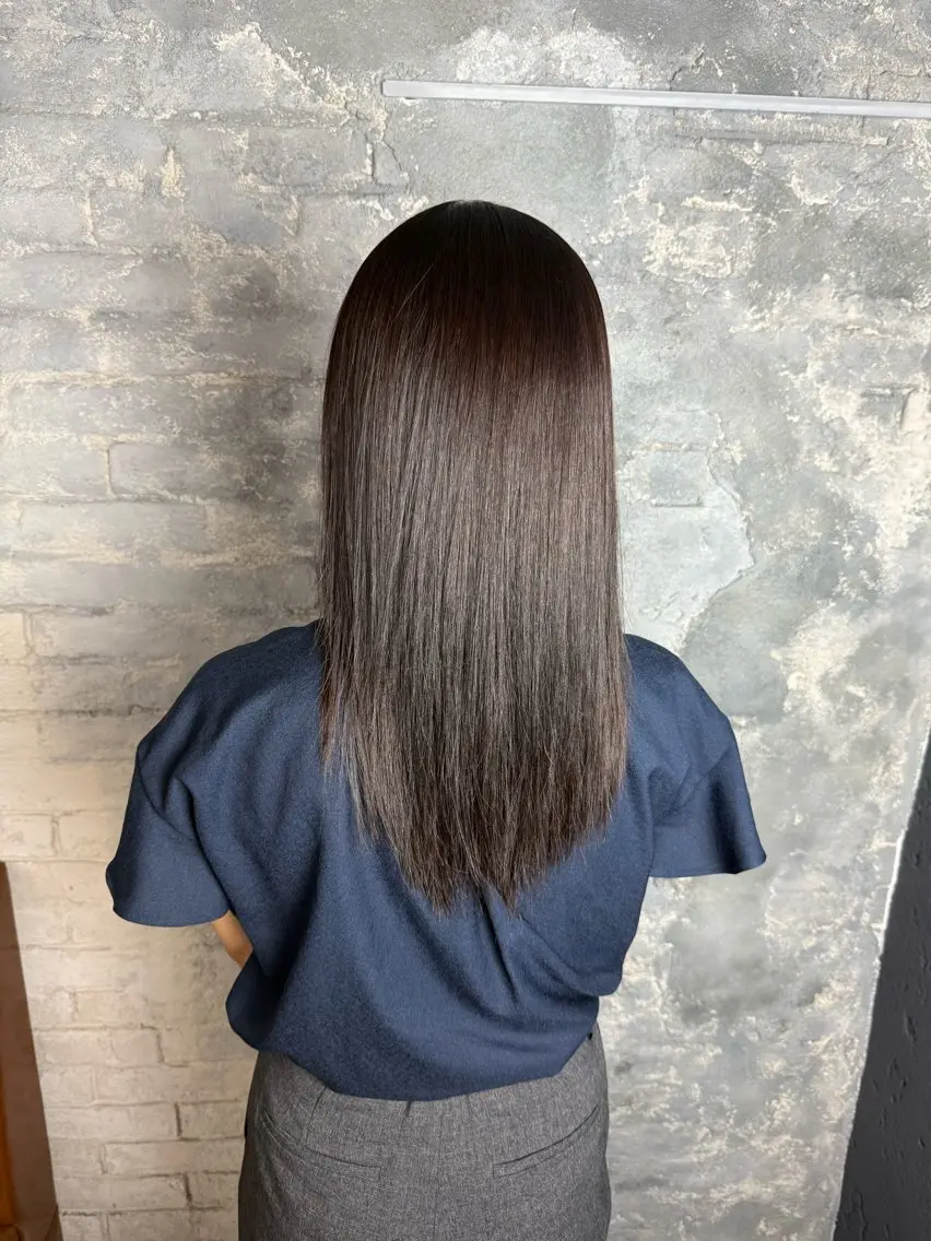 セミロング 縮毛矯正 ショートモデル募集 🫧采夏のヘアスタイル