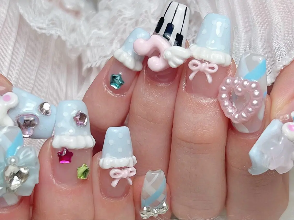 ネイル アートネイル スカルプネイル ハンドネイル Abyss🎀 mayuのネイルデザイン