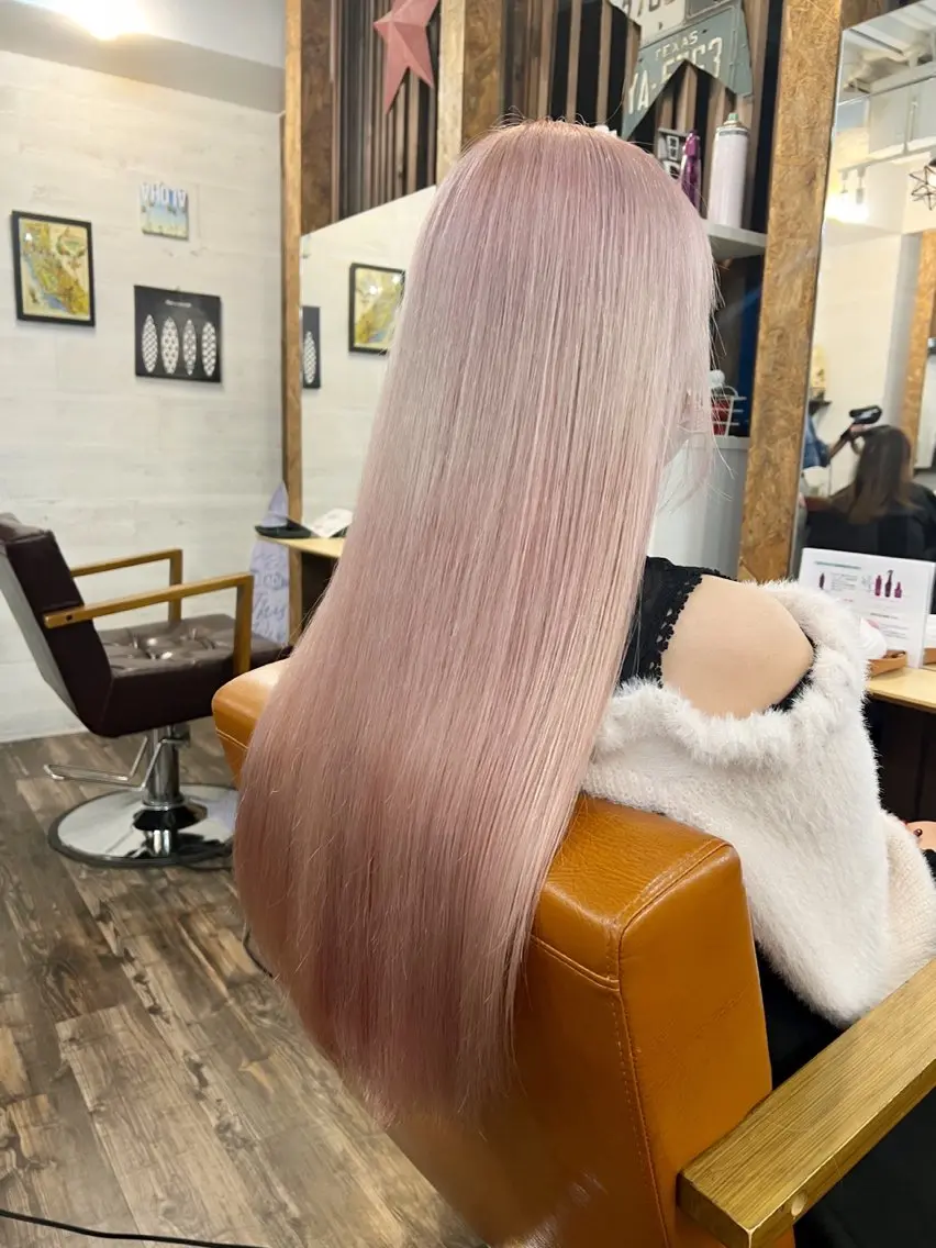【人気NO1】ケアブリーチ&カラー&トリートメント💕の写真