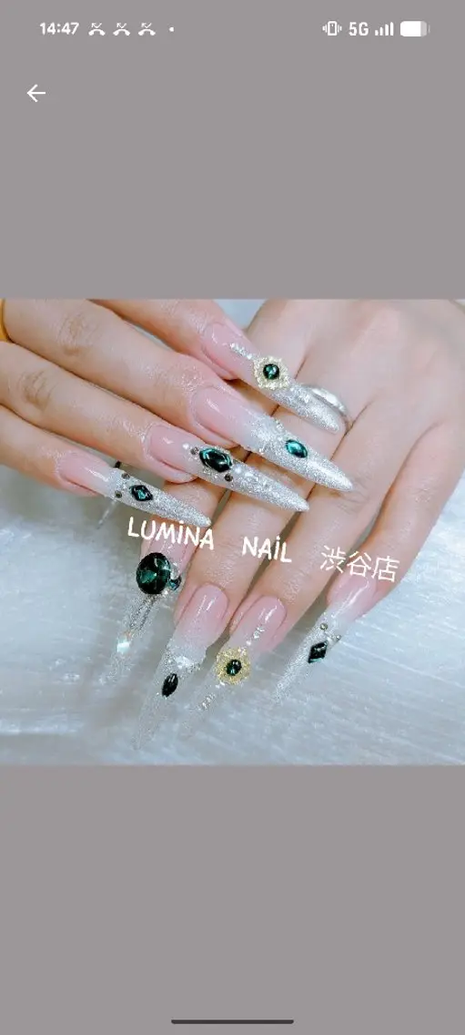 ロング LUMINA NAIL渋谷店のネイルデザイン