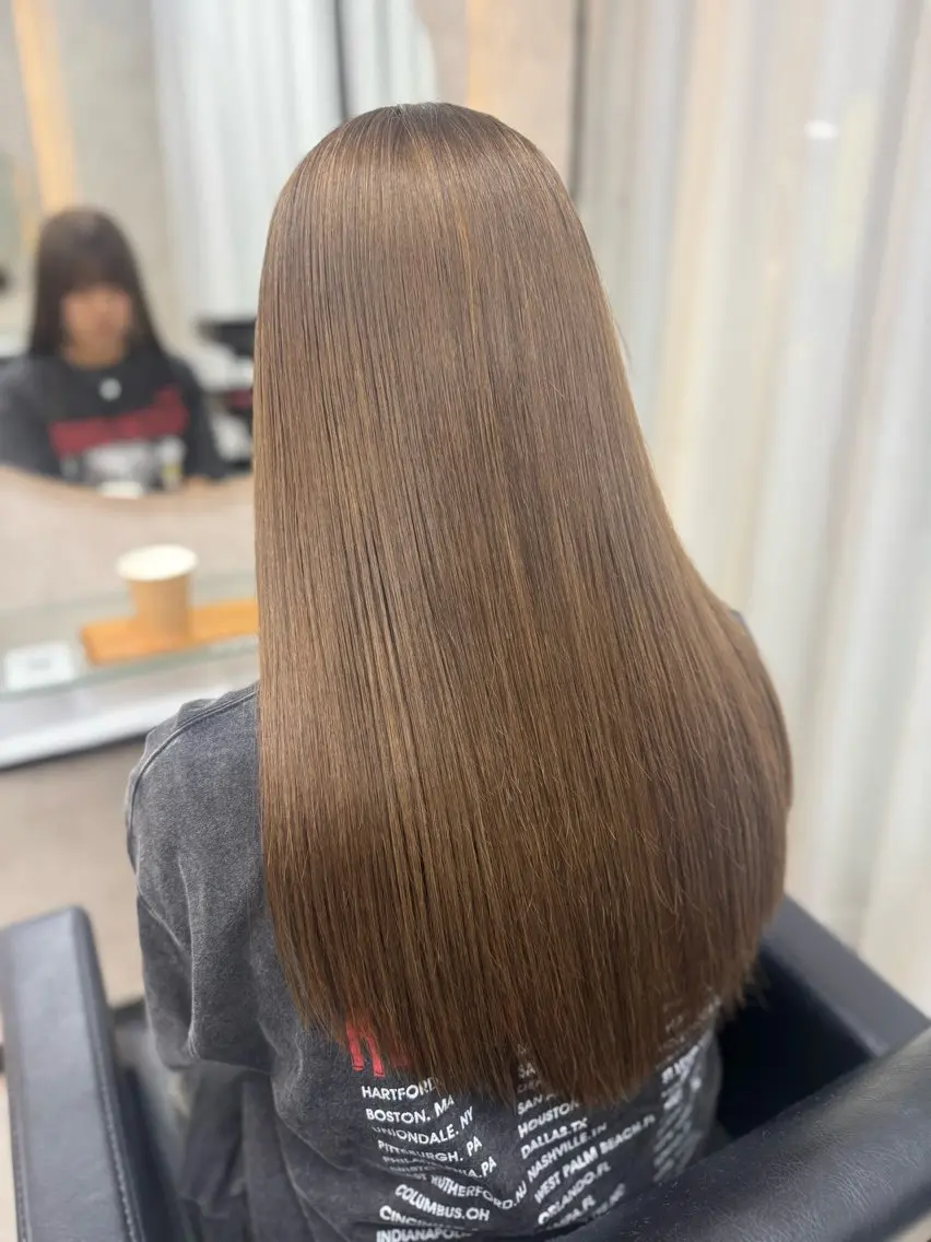 ロング ヘアカラー ケアブリーチ🌺 透明感🪽とわのヘアスタイル
