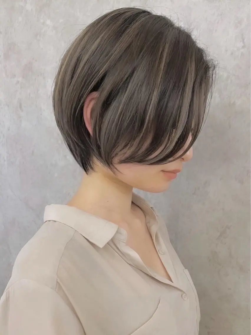 ショート カラー ヘアカラー 似合わせ×ハイトーン ブリーチカラー/大雅のヘアスタイル