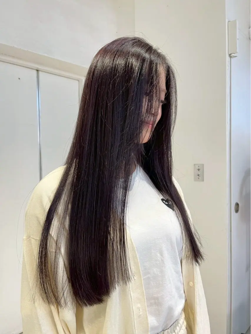 ロング カラー ヘアカラー Rin🪷ネイル/ 透明感ヘアカラーのネイルデザイン