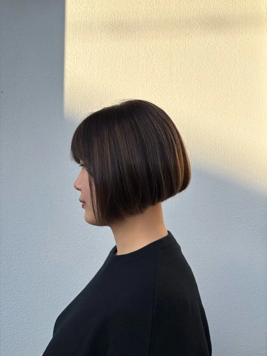 ショート カラー ボブ カット トリートメント 浦﨑 笑美里のヘアスタイル