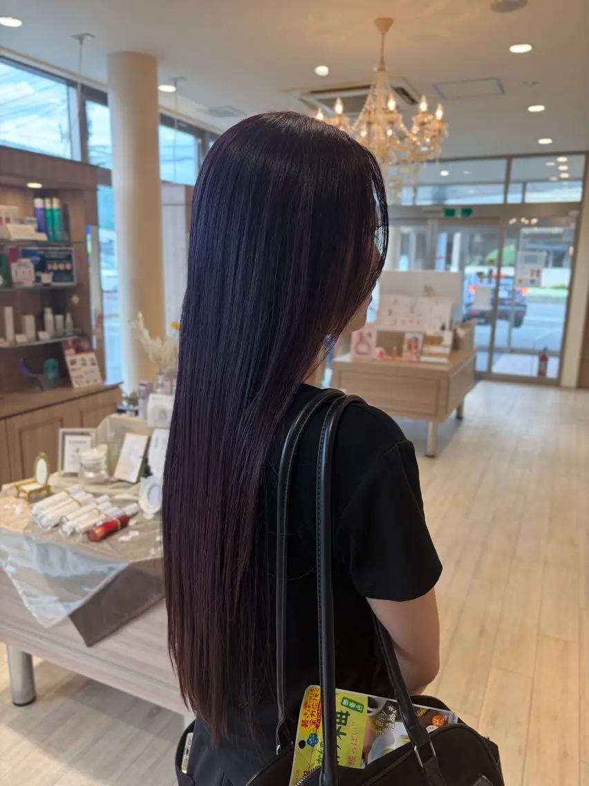 カラー 透明感カラー ラベンダーカラー ヘアカラー 山口 なつのヘアスタイル