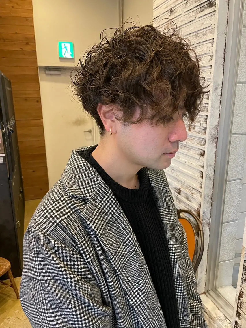 ショート パーマ メンズ メンズカット/パーマ 特化motooのヘアスタイル
