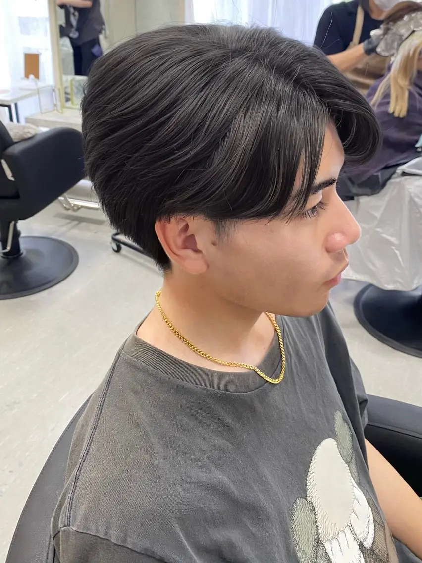 ミディアム メンズ センターパート XELM高崎 🤍Kyokaのヘアスタイル