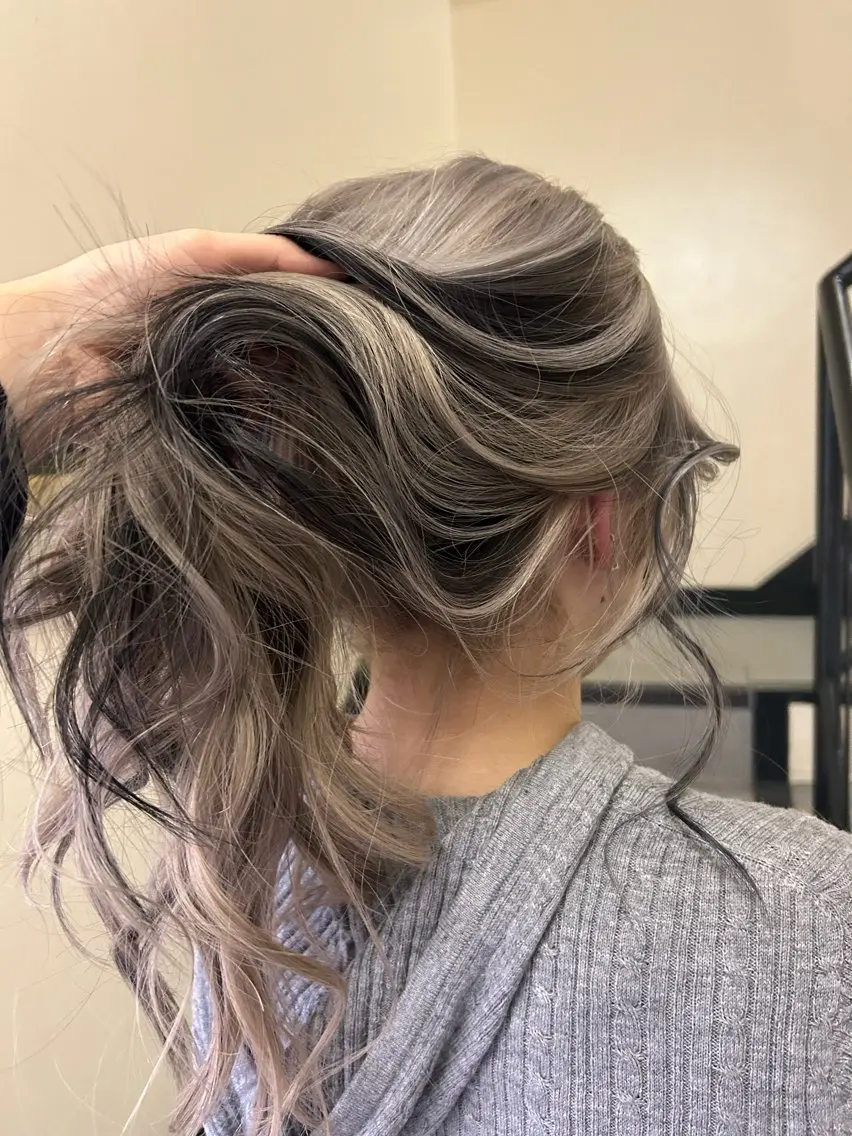 ロング カラー ヘアアレンジ デザインカラー ヘアカラー ☕️結【suii.】 ボブ/ヘアセット☕️のヘアスタイル