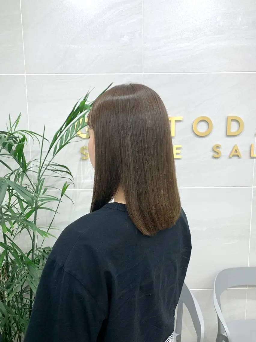 ミディアム カラー アッシュ ベージュカラー カット ヘアカラー トリートメント 本格ヘッドスパ🌿 ×ヘア 佐藤のヘアスタイル