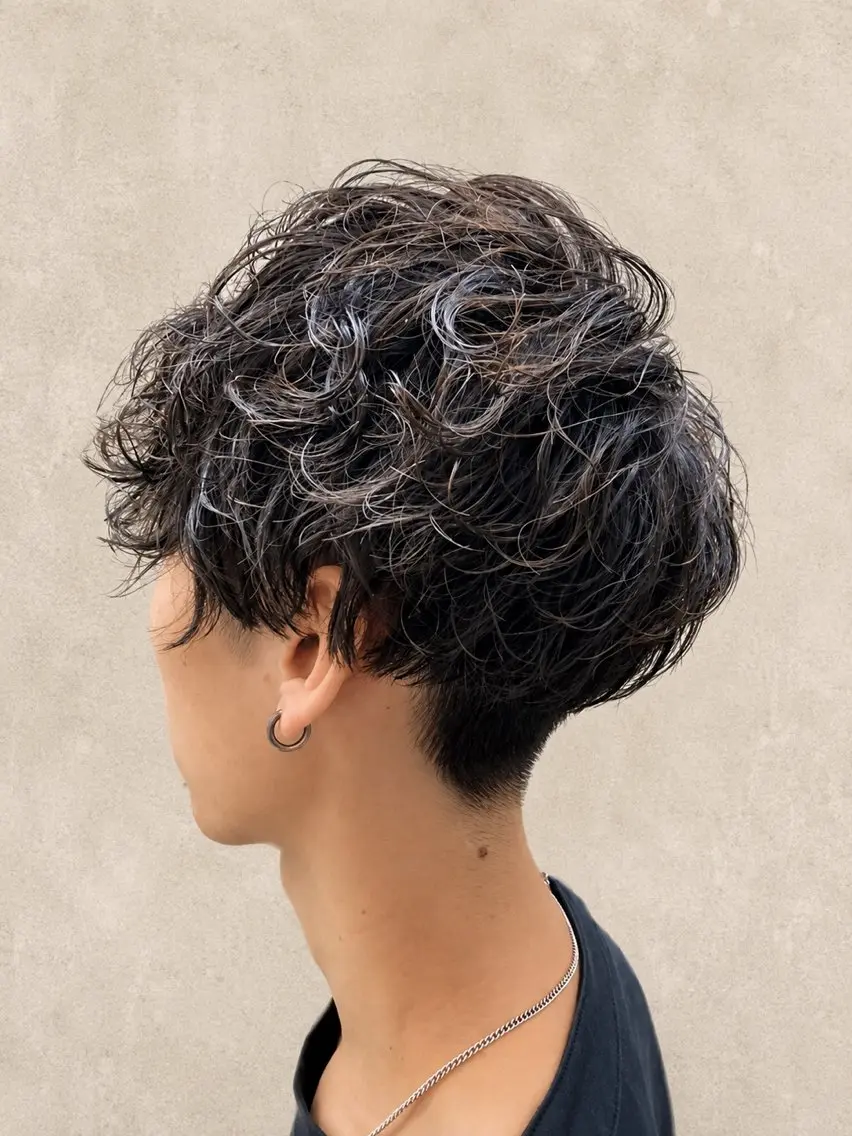 メンズ マッシュ メンズパーマ 刈り上げ 透明感カラー🎨/ レイヤー/真野のヘアスタイル