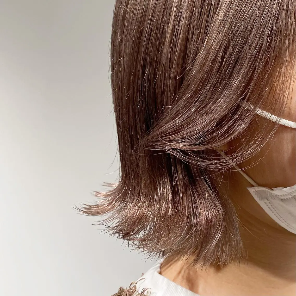 ミディアム カラー ベージュカラー ハイトーンカラー ヘアカラー アオヌマミユ☁️ /ボブ/ハイトーン/のヘアスタイル