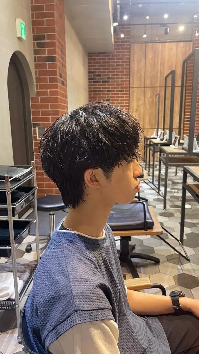 パーマ メンズ 田中 公亮のヘアスタイル