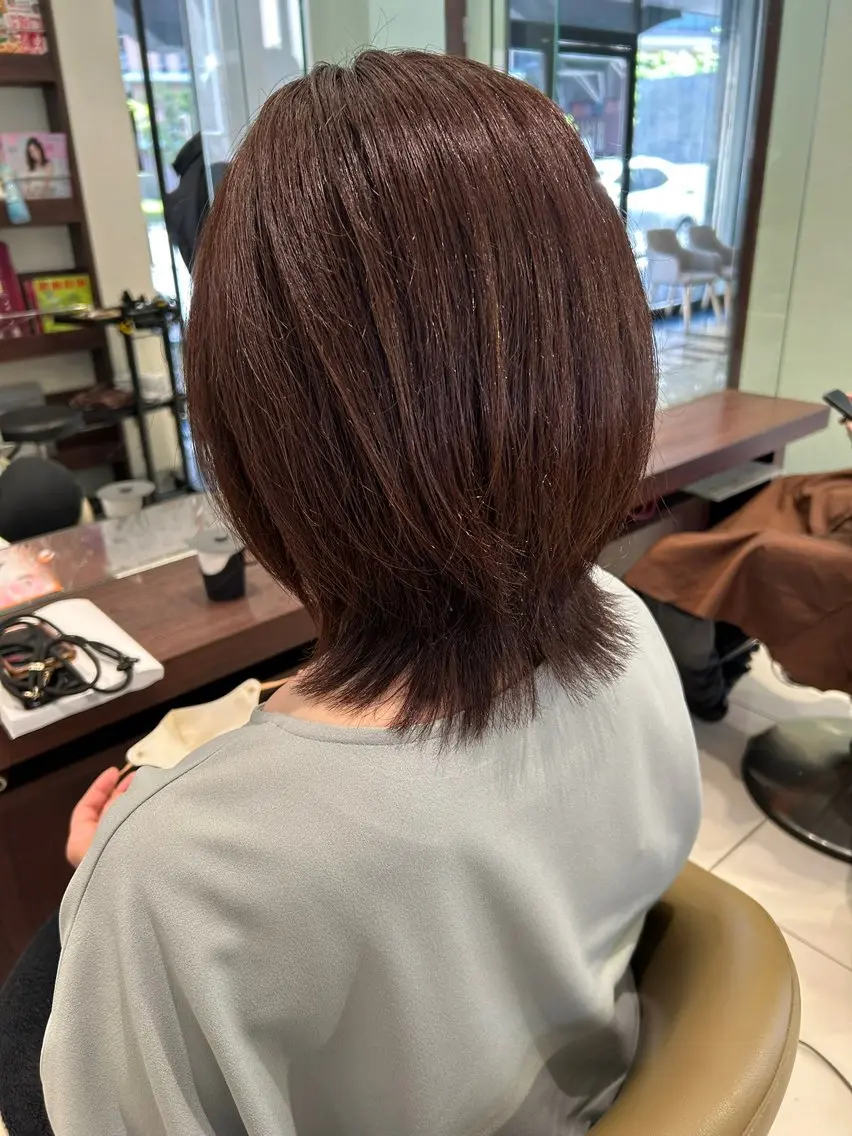 ミディアム カラー ミディアムレイヤー レイヤーカット 木曽柊介/白髪ぼかし /メンズパーマ/川口のヘアスタイル