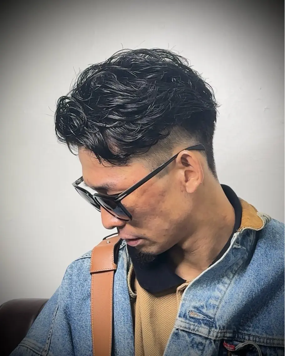 ショート パーマ メンズ カット パーマ 金沢メンズサロン anciel金山慎吾のヘアスタイル