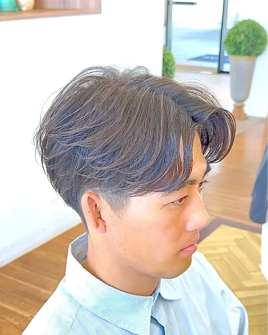 パーマ メンズ フェザーパーマ マッシュ メンズパーマ カット パーマ ☆★メンズ特化★☆ 川地由麿のヘアスタイル