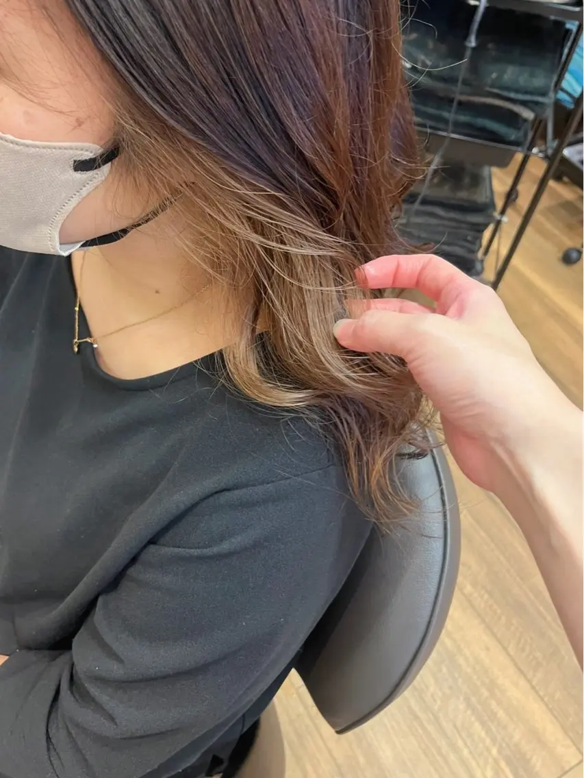 ロング カラー ヘアカラー トリートメント okuda yuukiのヘアスタイル