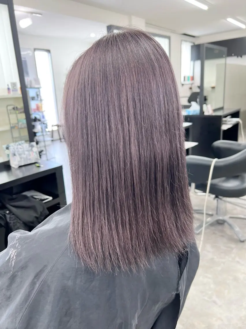 ミディアム カラー グレージュ C'LD Hair トモヤのヘアスタイル