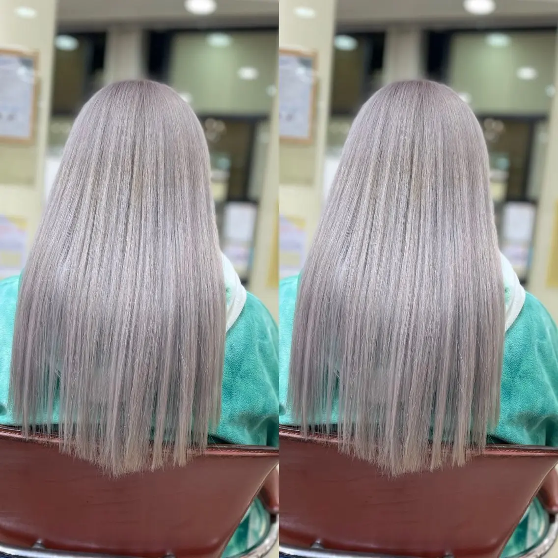 セミロング ヘアカラー トリートメント Y Uのヘアスタイル