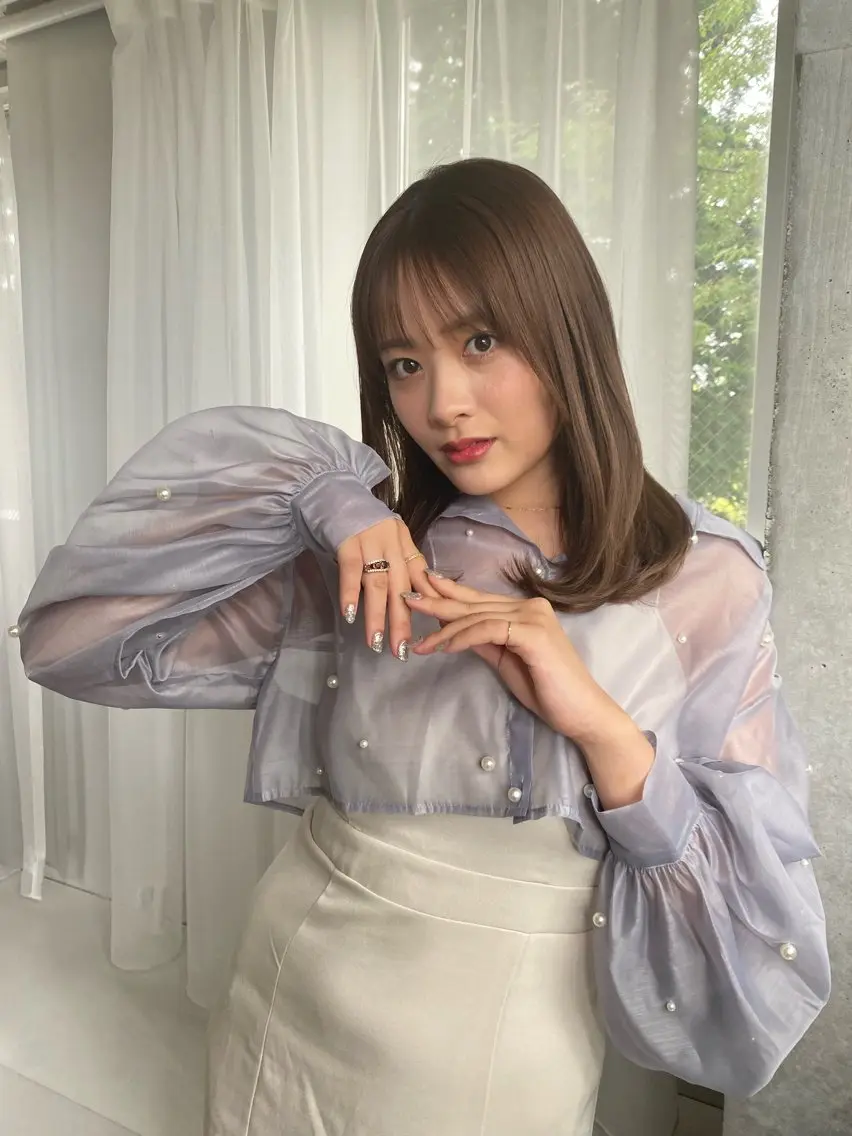 セミロング カラー Ash中目黒店 榊間茜のヘアスタイル