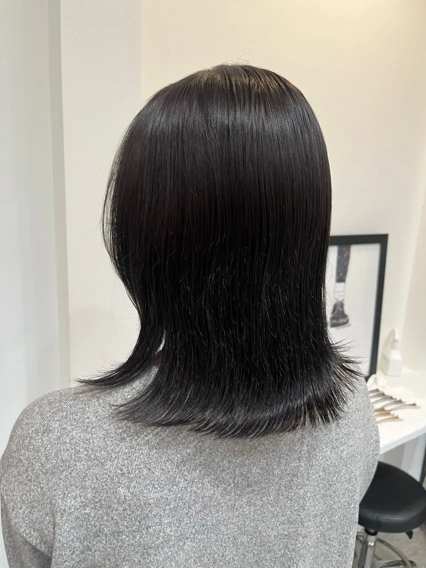 ミディアム トリートメント カット ヘアカラー トリートメント 無料カットモデル‪✨ ✂️Nanami🌷のヘアスタイル