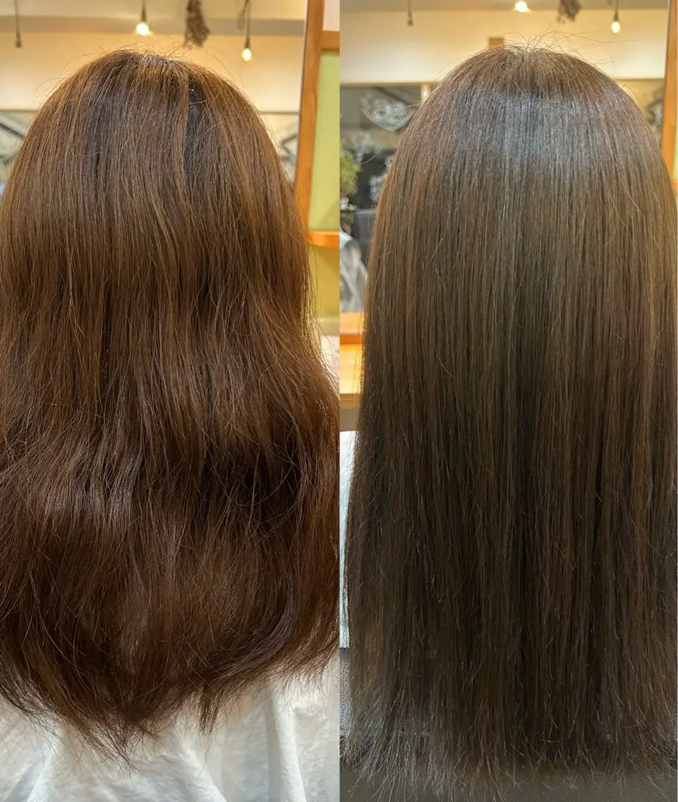 ロング 髪質改善 トリートメント 東 麻祐子のヘアスタイル