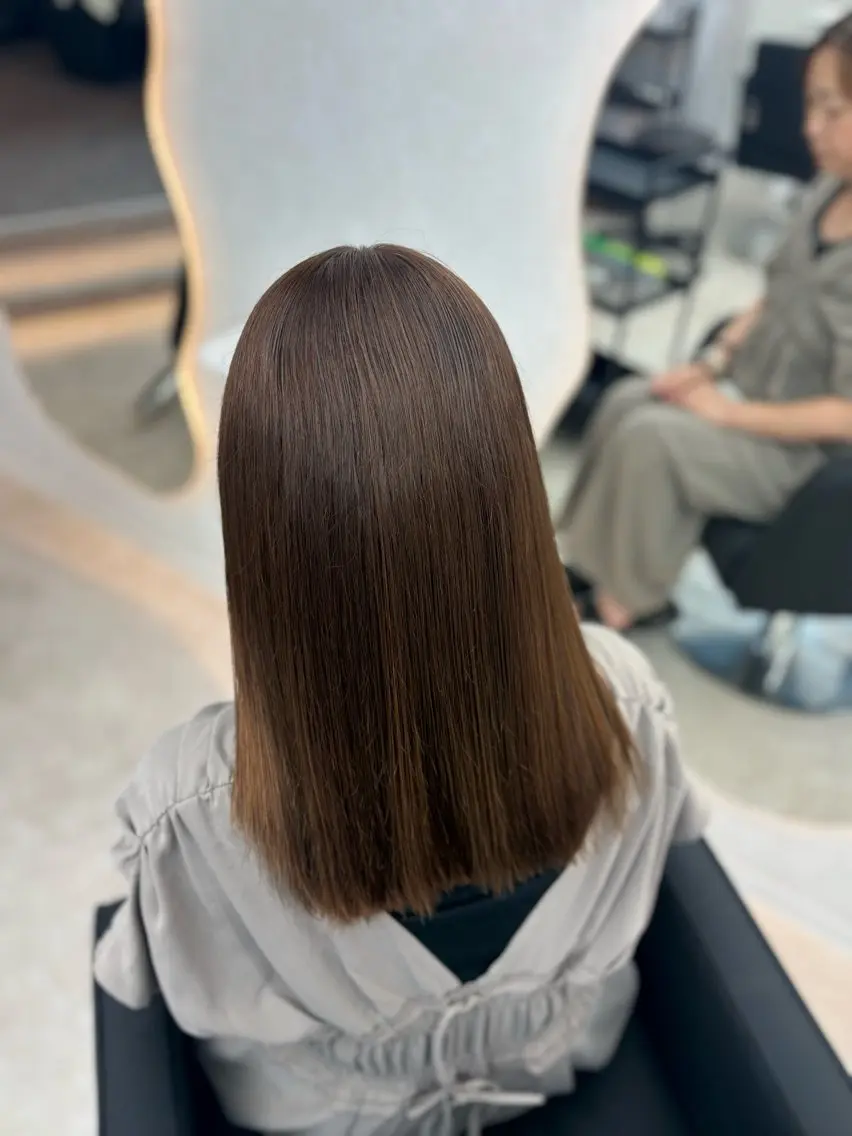 セミロング カラー 💎あおい💎大宮 🦋ワンカラー🦋のヘアスタイル
