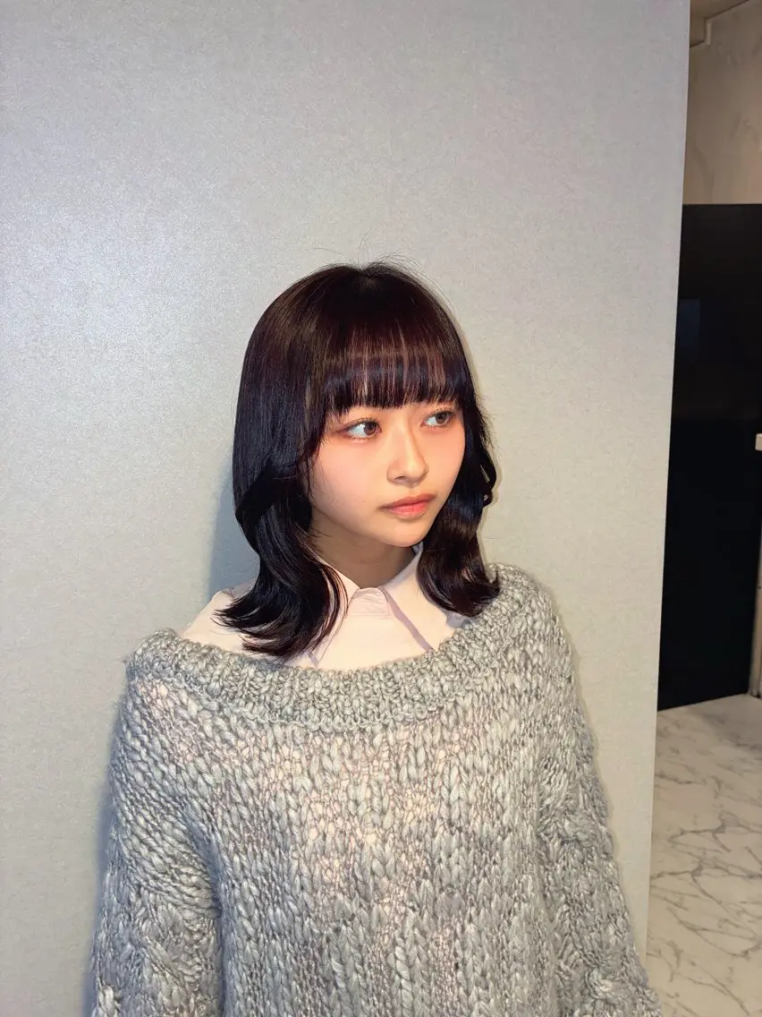 カラー ブラウンカラー ラベンダーカラー ピンクカラー ピンクラベンダー ピンクラベンダーブラウン ハナダ メイのヘアスタイル