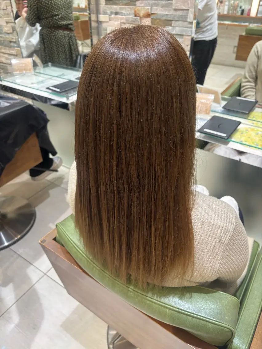 カラー ベージュカラー ミルクティーベージュ 艶カラー✨ヘア アレンジ🎀Rianのヘアスタイル